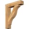 Ekena Millwork Funston Block Rough Sawn Bracket w/ Offset Brace, Western Red Cedar, 8"W x 34"D x 42"H BKT0806X34X42FST05RWR - alternate 1